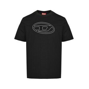 Diesel Black Printed Short-Sleeved T-Shirt
